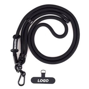 Sangle de téléphone réglable à porter en bandoulière - Sangle de cou mains libres pour smartphones, détachable, durable, cadeau promotionnel - Product Image 1