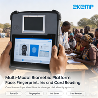 Tablet Biometrik Tangguh MOSIP Mobile dengan Pengambilan Sidik Jari 4-4-2 untuk Pendaftaran Sipil dan Pengendalian Perbatasan