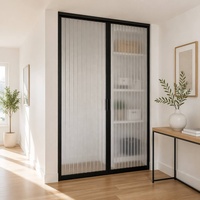 Porte accordéon en cristal OEM pour PC, étanche et incassable, pliable pour magasins de détail, chaînes de restaurants, commande en gros, directement de l'usine