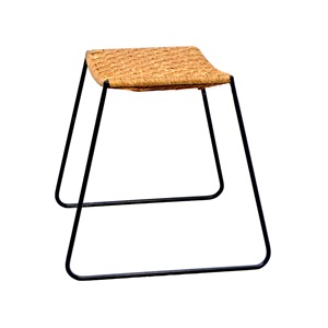 Modern Outdoor <b>Stools</b> Wooden Hand Woven Seat Metal Frame Custom Cheap Wood Exporter <b>Kitchen</b> Hotels Malls Resorts Restaurants - Product Image 3