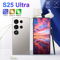 Smartphone S25 Ultra Mini 6+128GB 5G con Cámara de 108MP, Batería de 4800mAh, Android Desbloqueado, para Juegos