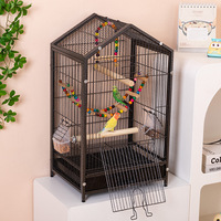VaryWell Grande Cage à Oiseaux en Métal pour Nymphées, Perroquets, Pinsons - Cage de Reproduction Spacieuse de Luxe avec Conception Anti-Escape, Villa pour Oiseaux