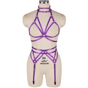 Elastic Restraint Rope Set Sexy Harness BH-Träger Gürtel Gebündelte Bondage Dessous Käfig BH-Spiele Cosplay Bondage Erotisches Kostüm