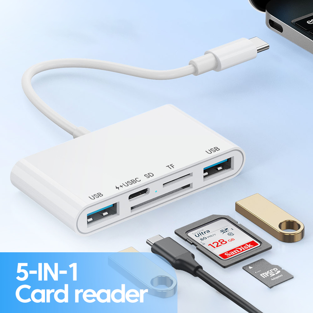 USB C Devices High Speed USB 2.0 and Sd Card Reader Type c SD Memory Card Reader Type c 5 in 1 USB C Hub
