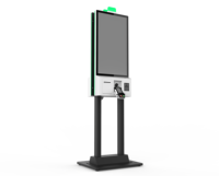Kiosque de commande automatique à double écran de 32 pouces, écran tactile, kiosque de paiement en libre-service pour restaurant avec système d'exploitation Windows
