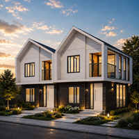 Villa préfabriquée en acier écologique de luxe moderne à 2 étages et 3 chambres pour utilisation en hôtel ou appartement de luxe