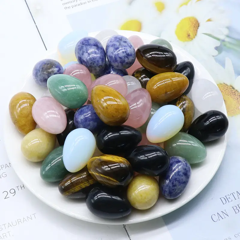 Crystal Labradorite Healing Gemstone Egg Semi-precious Stone Eggs for Home Decor or Pocket Stone Gifts