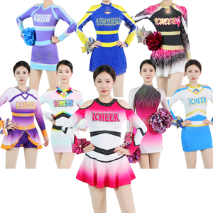 Icheerobics Sublimation Cheerleading Uniforme Personnalisé pour Enfants Ab Strass Personnalisé Cheer Uniformes pour Hommes et Femmes - Product Image 1
