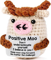 Poupée d'Émulation Créative et Positive, Amigurumi, Poupée Animale Tricotée à la Main au Crochet, Objets Décoratifs