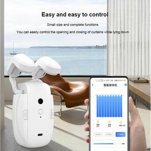 Smart Curtain Motor Electric With Voice Control Built In Battery White Track Free Installation Remote Control For Home - Product Image 3