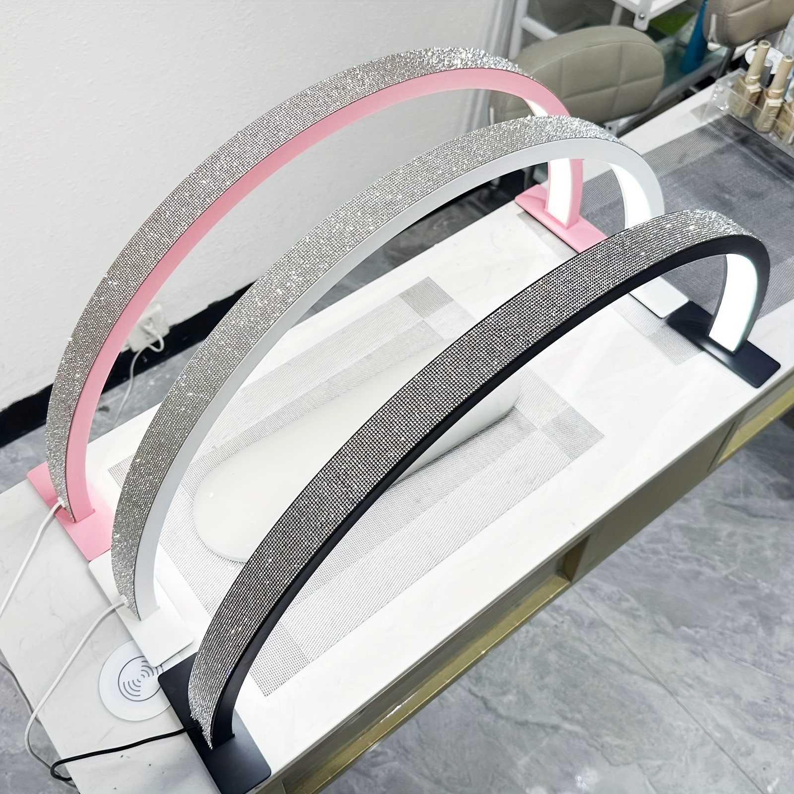 75cm nail art lamp  white  [with diamonds]