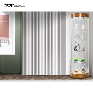 <span class=keywords><strong>Vitrine</strong></span> <span class=keywords><strong>en</strong></span> <span class=keywords><strong>verre</strong></span> tour ronde personnalisée avec spot lumineux - Product Image 6