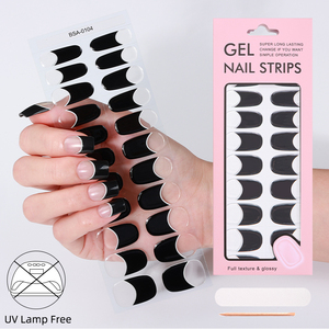 정샹 노베이크 큐어드 젤 네일 패치 롱래스팅 풀 노 UV 젤 네일 스티커 UV 프리 젤 네일 랩 - Product Image 5