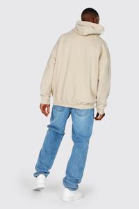 Sweat à capuche épais et surdimensionné pour homme, en tissu 100% coton, coupe-vent, écologique, personnalisé avec des strass, idéal pour l'hiver - Product Image 5