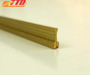 Modern T-Shaped Brass Tile Trim for Wall Decoration Supplier's Metal <b>Strip</b> with Free Sample OEM Logo for Tile <b>Edging</b> - Product Image 3