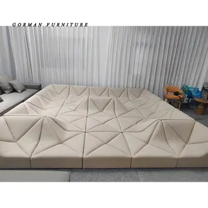 Gorman đồ nội thất hiện đại Thiết kế phòng khách đồ nội thất sofa bộ vải linen cắt Modular sofa
