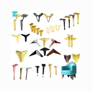 Patas de Sofá Metálicas Modernas - Patas de Repuesto Duraderas en Dorado/Negro/Cromo para Muebles de Sala de Estar y Uso en Exteriores - Product Image 2