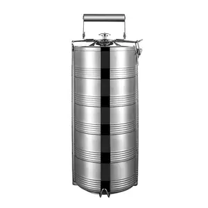 高品质304/201不锈钢食品容器天然金属/彩色保温饭盒