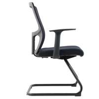 Chaise de direction populaire en maille rembourrée, base en aluminium, accoudoirs fixes pour bureau et salle de réunion