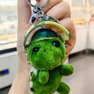 Llavero de Peluche Pequeño, Llavero de Tortuga de Animales de Peluche con Casco, Juguetes Blandos <span class=keywords><strong>Kawaii</strong></span> Peluches, Llaveros, Colgantes para Bolso de Mujer - Product Image 1