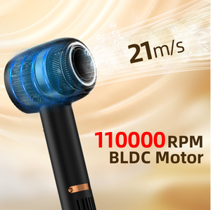 Sèche-cheveux ionique négatif 1600W à moteur BLDC sans balais haute vitesse avec 3 niveaux de vitesse, séchoir à main pour cheveux – Grande Vente - Product Image 2
