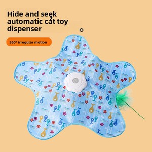 Furrivo Juguete Interactivo Ecológico para Gatos con Plumas Giratorias Automáticas y Tapete de Escondite para Caza Eléctrica - Product Image 5