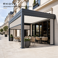 Kit de pergola en aluminium personnalisable avec aménagement modulaire et dimensions précises pour projets de balcon et de promenade