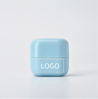 Pots cosmétiques carrés en plastique PP blancs, noirs, bleus, vides, avec couvercles, 5g, 10g, 20g, 30g, 50g, 100g