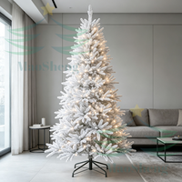 Sapin de Noël artificiel pré-éclairé de 9 pieds avec lumières LED, pour l'intérieur et l'extérieur, exportateur, personnalisable