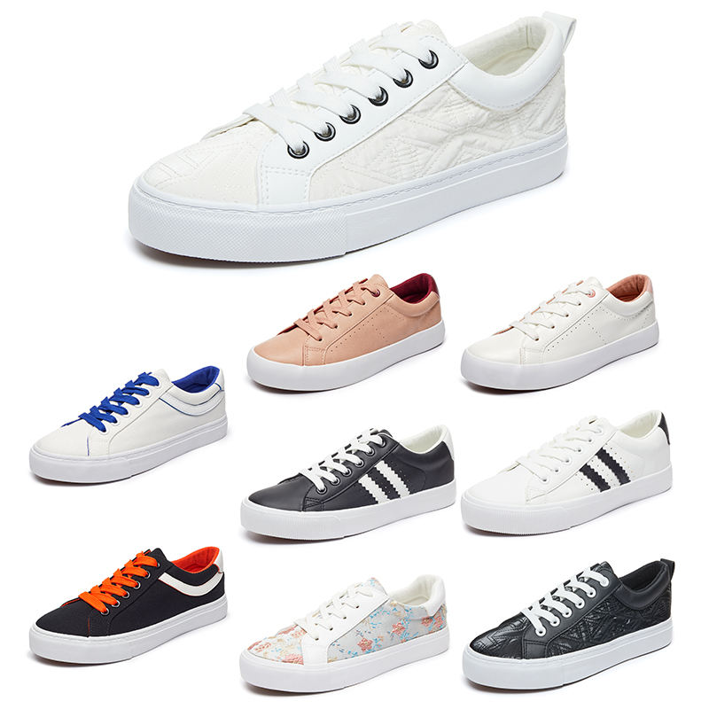 New Arrivals Breathable Unisex Pu Upper White Sport Sneakers Women Custom Casual Sneaker Shoes For Women 