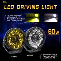 Lumière auxiliaire 5 pouces 7 pouces lentille Led antibrouillard blanc jaune lumière de travail pour camion Led lampe tout-terrain tracteur haute luminosité Led