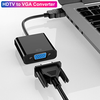 Cable Convertidor de HDTV a VGA, Adaptador VGA Macho a Hembra de 1080P HD HDTV, Conexión Plug and Play para Monitor, Proyector, Uso en Oficina