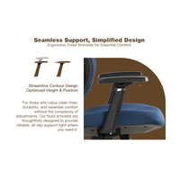Chaise de bureau ergonomique moderne en tissu avec accoudoirs réglables et inclinaison verrouillable pour la maison, le bureau, l'hôpital, l'hôtel - Garantie de 3 ans