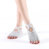 Chaussettes de yoga Bioserica Era à cinq doigts, antidérapantes, pour le sol, le Pilates et le fitness en intérieur