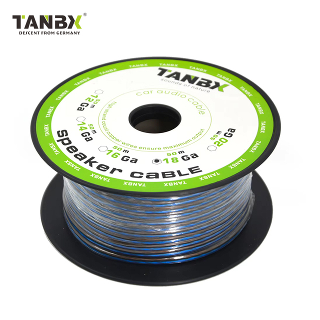 18GA Speaker Wire Cable High Performance Copper-clad Aluminum Car Speaker Cable 50M