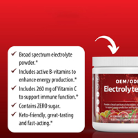 Poudre d'hydratation vitaminée personnalisée OEM/ODM pour suppléments nutritionnels sportifs, boisson instantanée électrolytique en vrac pour la remise en forme des adultes