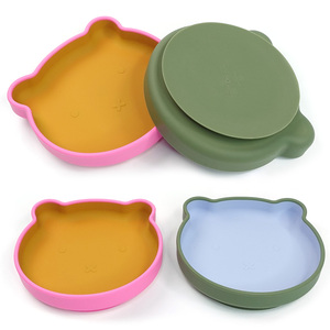 Ensemble de vaisselle pour enfants, assiette en silicone de qualité alimentaire sans BPA, vaisselle pour tout-petits, vaisselle pour repas d'enfants, vente en gros - Product Image 4