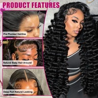 Perruque Lace Front HD 13x6 en Cheveux Humains Naturels Ondulés Profonds de Haute Qualité pour Femmes Noires – Prix de Gros