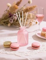 Diffuseur de parfum en verre rose givré, coffret cadeau de luxe, diffuseur d'huiles essentielles, désodorisant, DIFFUSEUR DE PARFUM POUR LA FRAGRANCE DE LA MAISON