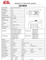 Servo Digital RC Programable sin Escobillas A81BHS de 35KG de Alto Torque y Ultra Velocidad de 0.075S para Autos RC 1/8