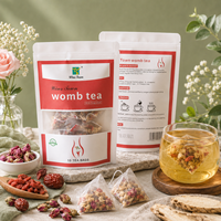 Teh Herbal Winstown Womb Tea untuk Wanita, Dong Quai, Kurma Merah, Mawar, Dukungan Menstruasi Alami, 10 Kantong Teh Piramid