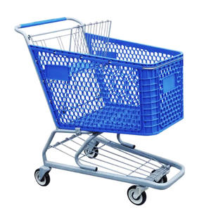 Quatre Roues Supermarché En Plastique Dépliant Chariot En Acier de Center Commercial Chariots - Product Image 6