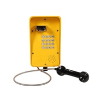 Interphone analogique à numérotation rapide avec clavier, IP66, jaune, mural, téléphone d'urgence pour tunnel