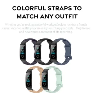 Bracelet de remplacement sport réglable, respirant et imperméable à motif pissenlit pour montre connectée <span class=keywords><strong>Honor</strong></span> <span class=keywords><strong>Band</strong></span> 4/<span class=keywords><strong>5</strong></span>, doux et respectueux de la peau - Product Image 5