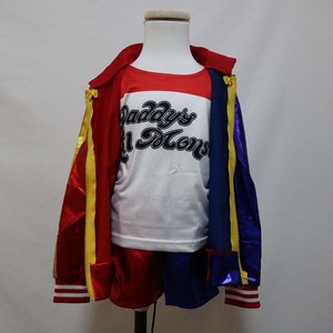 Disfraz de Halloween para Mujer y Niña, Camiseta <span class=keywords><strong>Azul</strong></span> y Roja, Pantalones Cortos, Abrigo, Guantes, Disfraz de Chica Mala de Lujo, DCMO-001 - Product Image 2