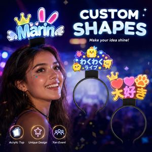 Diademas LED Creativas con 4 Estilos y Diseño Acrílico Personalizado, Efectos de Color Programables para Festivales de Música y Fiestas, Venta al Por Mayor - Product Image 2