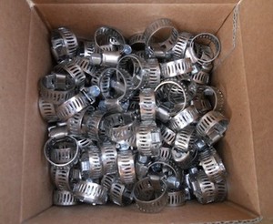 Heavy Duty Worm <b>Clamp</b> 12.7mm Band Width W2 American Type Silver Hose <b>Clamp</b> - Product Image 3