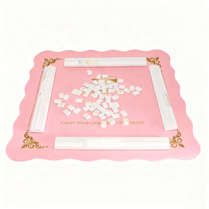 Tapis <span class=keywords><strong>de</strong></span> Mahjong en cuir violet pliable et résistant à l'eau, à bord festonné, pour Mahjong, poker, jeux <span class=keywords><strong>de</strong></span> cartes et <span class=keywords><strong>de</strong></span> tuiles - Product Image 6