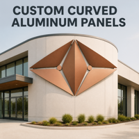 Nouveau panneau en aluminium à double courbure, revêtu par poudrage, façade concave-convexe, ingénierie de précision dans chaque courbe