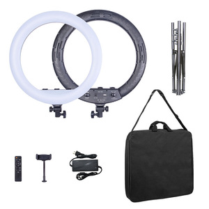 <span class=keywords><strong>Diffusion</strong></span> améliorée 18 pouces Led anneau Orange filtre lampe Led Selfie grand anneau lumière Studio éclairage Kit - Product Image 4